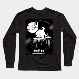 DJ Black&White Graphic Long Sleeve T-Shirt